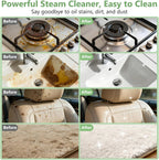 Steam Cleaner, Portable Steamer for Cleaning with 16pcs Accessories, 6-Level Adjustable and 15s Heat-Up, Handheld Steam Cleaner for Home, Tile, Dirt, Grout, Grease, Car Detailing, Dark Green
