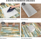 Lansny Modern Abstract 5x7 Machine Washable Area Rug Non-Slip Soft Bedroom - Image 4