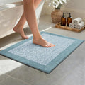 Bathroom Rugs 24x17 Non Slip Washable, Dusty Blue Bath Mat by Unknown