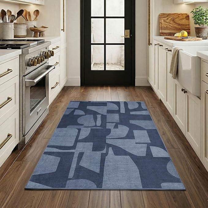Latte&Fog 3x5 Entryway Rug Indoor, Modern Abstract Washable Area Rug, Boho Non - Image 2