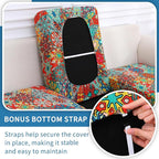 hyha Printed Couch Cushion Covers, Floral Sofa Covers Washable - Image 3