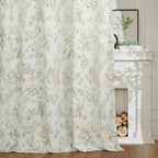 jinchan Linen Floral Curtains for Living Room 84 Inch Length Taupe Printed - Image 7