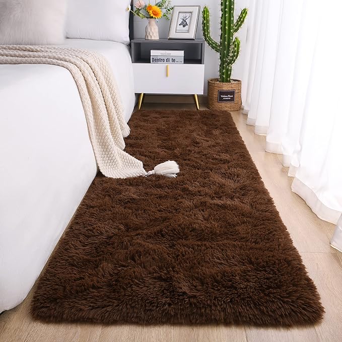 Chicrug Soft Runner Rug for Bedroom Living Room Plush Fluffy Rug 2x6 Feet by ChicrugHomeDecor