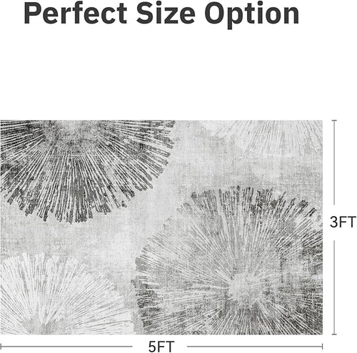 3 x 5 Rug Small Non Slip Area Rug Ultra Soft Machine Washable Low Pile Modern - Image 2