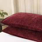 CaliTime Throw Pillow Covers Decorative 20 X 26 Inches Pack of 2 Cozy Chenille - Image 3