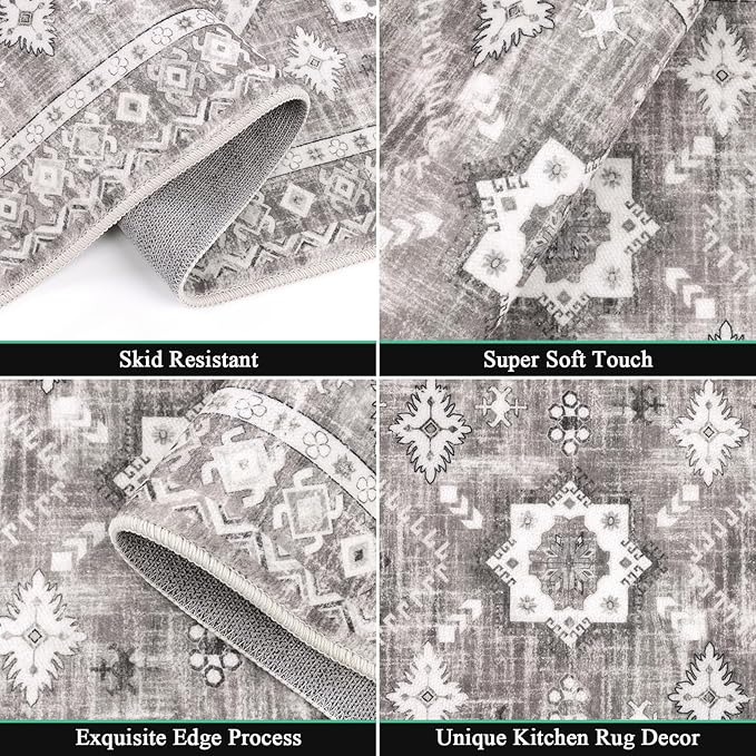 HEBE Boho Kitchen Rug Sets 3 Piece - Image 3