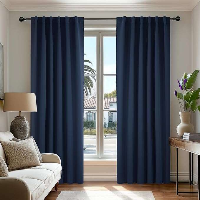 Deconovo Blackout Curtains, Thermal Insulated, W52 x L108 2 Panels, Back Tab by Deconovo