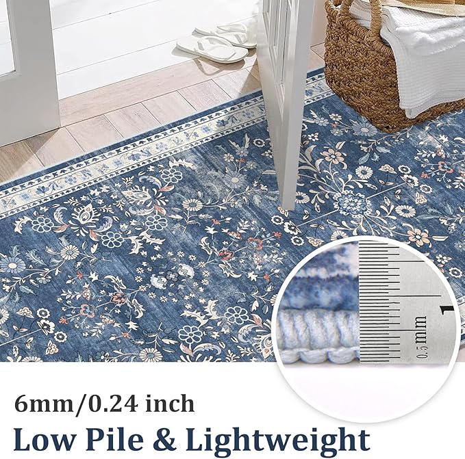 Yamaziot Washable Runner Rug 2x10 – Floral Non Slip Boho Hallway Runner Rug - Image 4