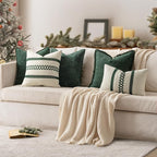 MIULEE Pack of 2 Christmas Green Couch Throw Pillow Covers 20x20 Inch Modern - Image 8