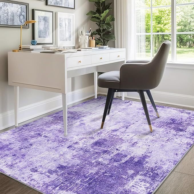 Washable Area Rugs 7'x9' Non-Slip Modern Abstract Soft - Image 9