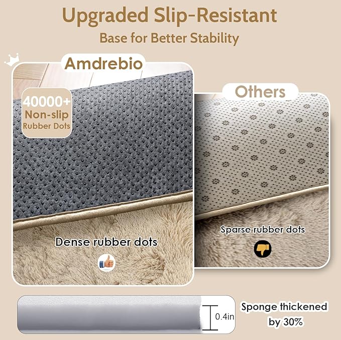 Amdrebio Beige Round Area Rugs 5Ft - Image 5