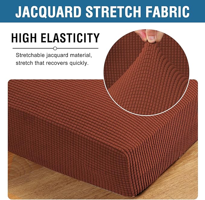 H.VERSAILTEX Stretch Couch Cushion Covers Individual Seat Sofa Chair Slipcovers - Image 4