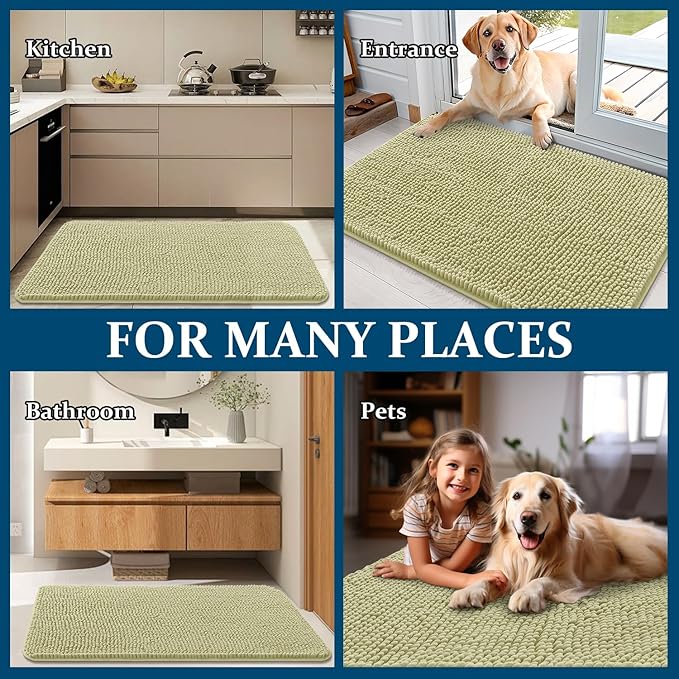 OLANLY Dog Door Mat for Muddy Paws 47x24, Absorbs Moisture and Dirt, Absorbent - Image 8