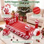 Chunful 1 Pcs 71x39 Christmas Movie Night Xmas Inflatable Red Air Bed