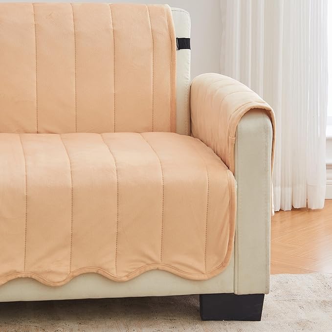 Great Bay Home Velvet Sofa Cover - Image 4