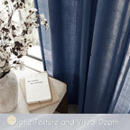 Navy Blue Curtains 92 inch Length - Image 6