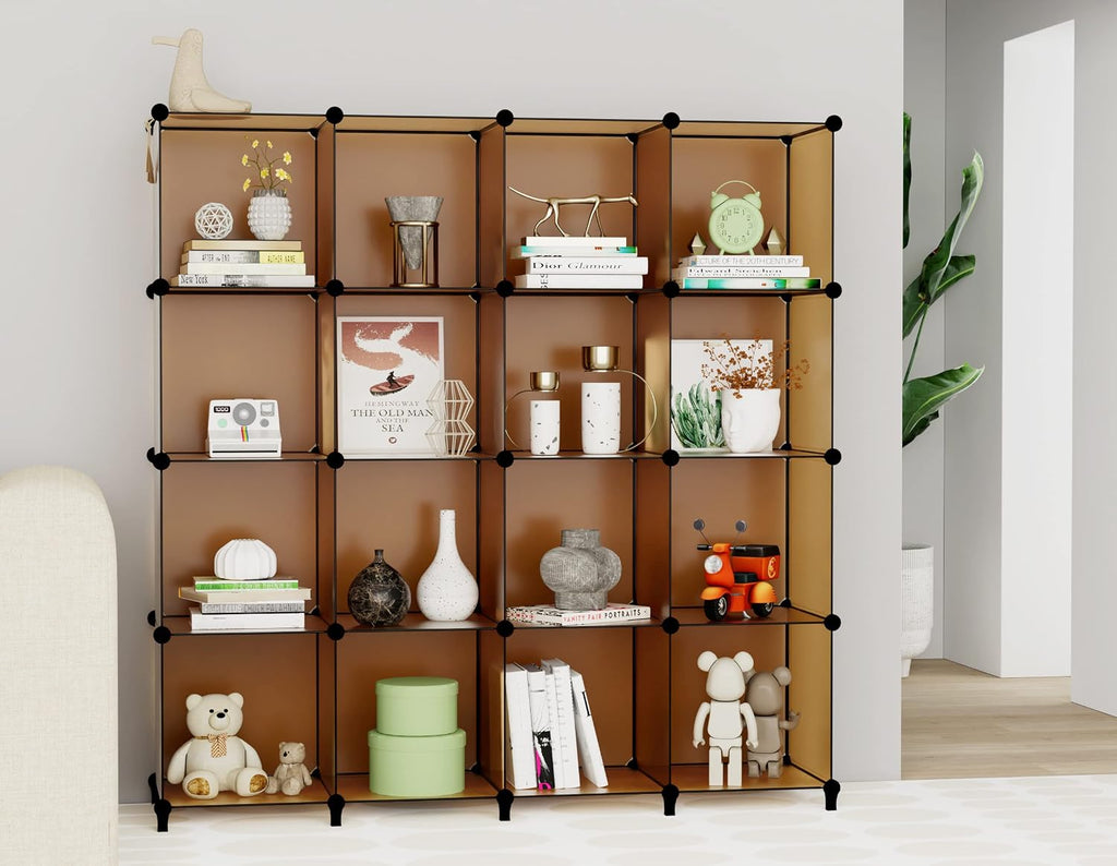 HOMIDEC Closet Organizers and Storage, 9 Cube Storage Organizer, Brown