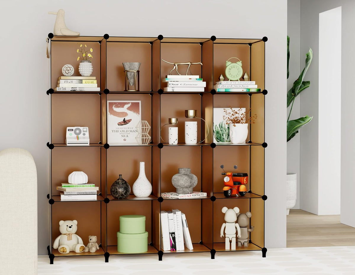 HOMIDEC Closet Organizers and Storage, 9 Cube Storage Organizer, Brown
