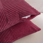 Fancy Homi 2 Packs Burgundy Samll Decorative Throw Pillow Covers 14x14 Inch - Image 4
