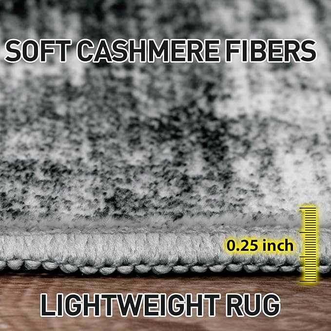 2'6''x8' Runner Rugs Washable Rug: Modern Abstract Living Room Rug Soft - Image 7