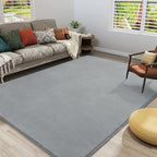 Amearea Modern Area Rugs for Bedroom Living Room, 4x6 Feet Grey Thickened - Image 4