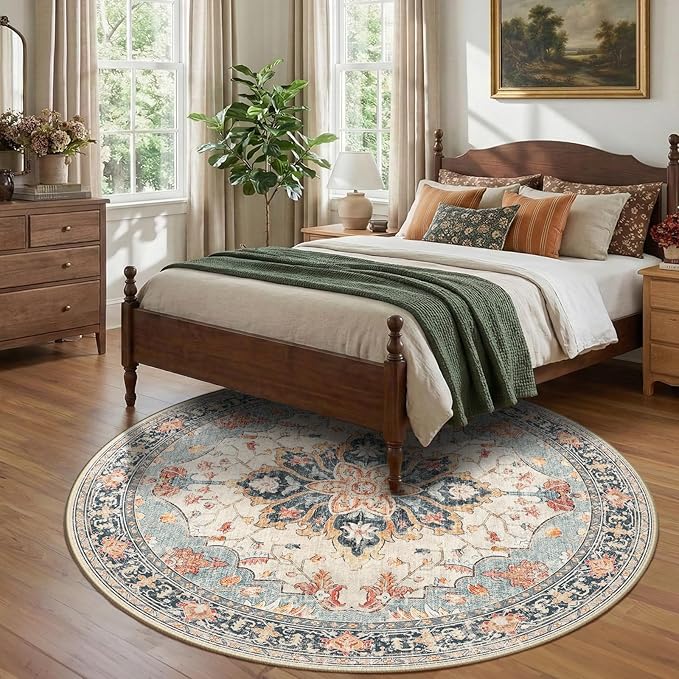 8ft Round Rug, Area Rugs 8ft, Washable Rug, Rugs - Image 3