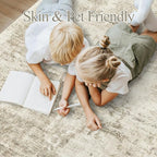 Abstract Rug 8x10 Large Living Room Rugs Neutral Modern Washable Area Rugs - Image 5
