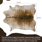AROGAN Western Decor Faux Fur Cowhide Rug, 6.2 x 5.2 Feet Premium Animal Skin - Image 2