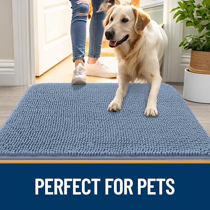 OLANLY Dog Door Mat for Muddy Paws 47x20, Absorbs Moisture and Dirt, Absorbent - Image 6