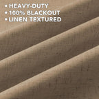H.VERSAILTEX Linen Curtains 100% Blackout Curtains - Image 5