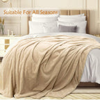 TOONOW Fleece Blanket Super Soft Cozy Throw Blanket 50" x 60", Lightweight - Image 3