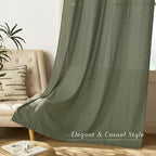 NICETOWN Linen Curtains 84 inch Long, Grommet Thick Linen Blend Window - Image 6
