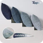 Topfinel Navy Blue Euro Shams Decorative Throw Pillow Covers 26x26 Inch Set of 4 - Image 2