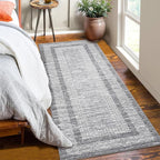 Washable 2.5x10 Kitchen Runner Rug, Easy Clean Geometri Rugs - Image 2