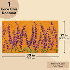 Juvale Lavender Floral Door Mat - Image 3