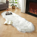 AMTOVO Faux Sheepskin Rug, 2 x 6 ft Faux Fur Rug - Image 3