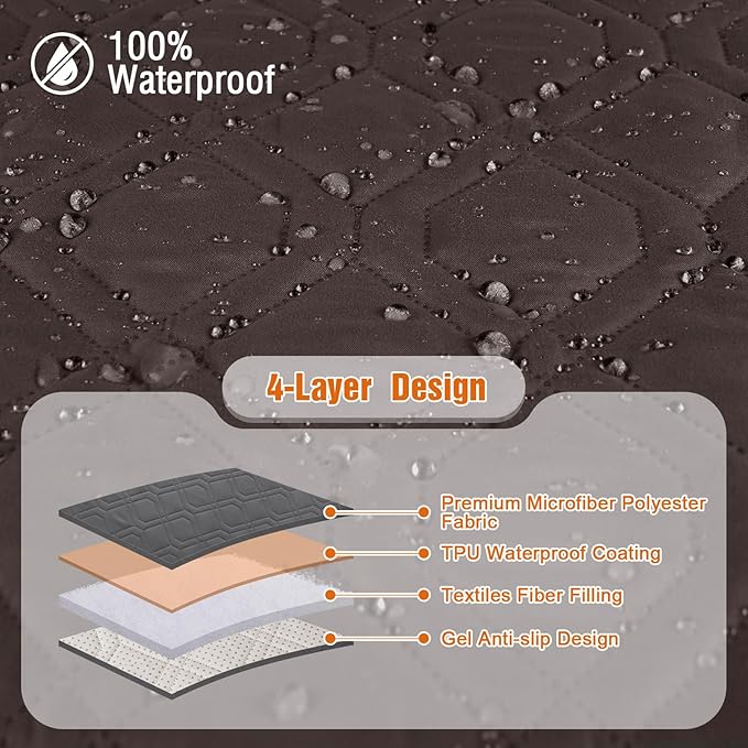VANSOFY Waterproof Recliner Couch Covers, Sofa Covers 1-Piece Washable - Image 6