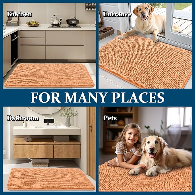 OLANLY Dog Door Mat for Muddy Paws 34x21, Absorbs Moisture and Dirt, Absorbent - Image 8