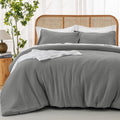 David's Home Cotton Softer Muslin Comforter Set, Twin Size, Grey