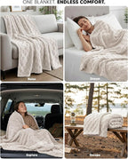 Utopia Bedding Linen Checkered Fleece Throw Blanket - Image 4
