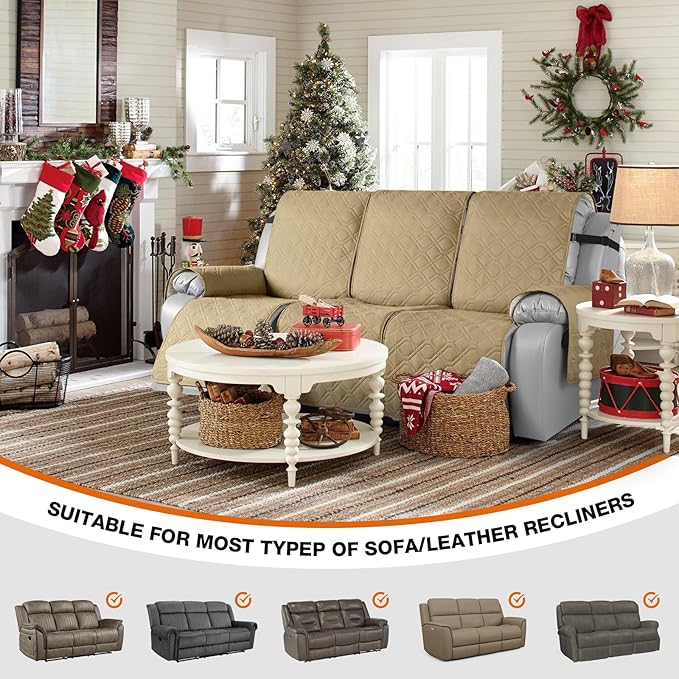 VANSOFY Waterproof Recliner Couch Covers, Sofa Covers 1-Piece Washable - Image 4