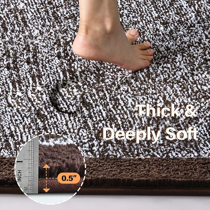 36x24 Large Bathroom Rugs Washable Non Slip, Soft Absorbent Quick Dry Mats - Image 4