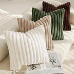 decorUhome Cozy Faux Fur Throw Pillow Covers 16x16 Set of 2 Decorative Soft - Image 3