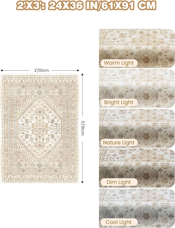 Entryway Rug - 2x3 Washable Rug Runner - Image 2