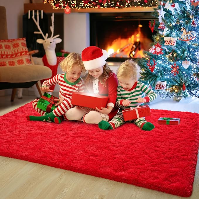 Chicrug Soft Area Rug for Bedroom Living Room Plush Fluffy Rug 8x10 Feet - Image 5