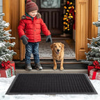 Smiry Front Door Mat Outside Entrance, Heavy Duty Natural Rubber Doormat - Image 8