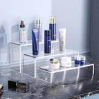 Goabroa Clear Display Risers, 8'' Display Shelves, Riser for Decor, 6 Pcs