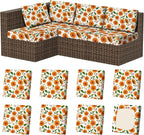 8Pcs Stretch Patio Cushion Covers, Outdoor Couch & Sofa Replacement Slipcovers by VORSHAPE