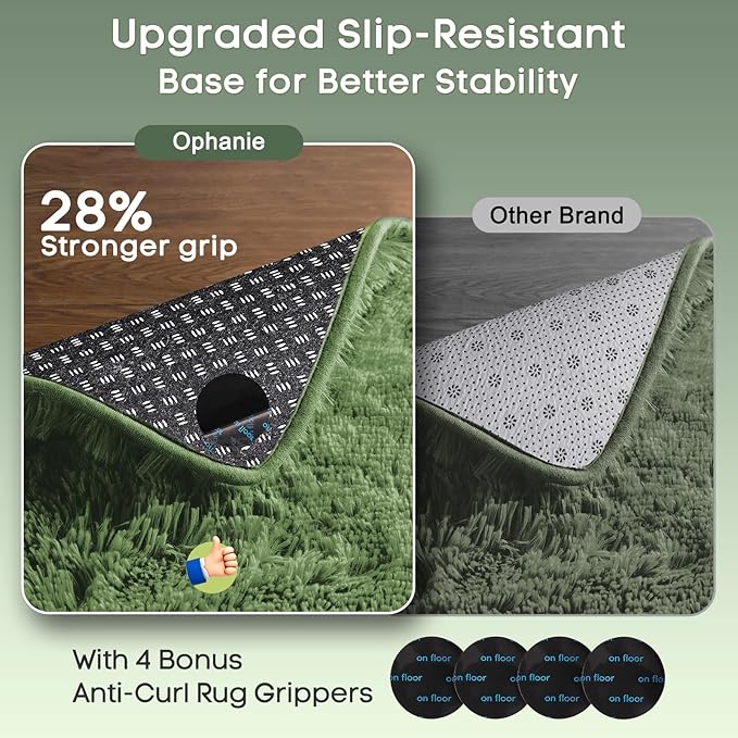 Ophanie Gray Green Rug Grass Area Rugs - Image 4