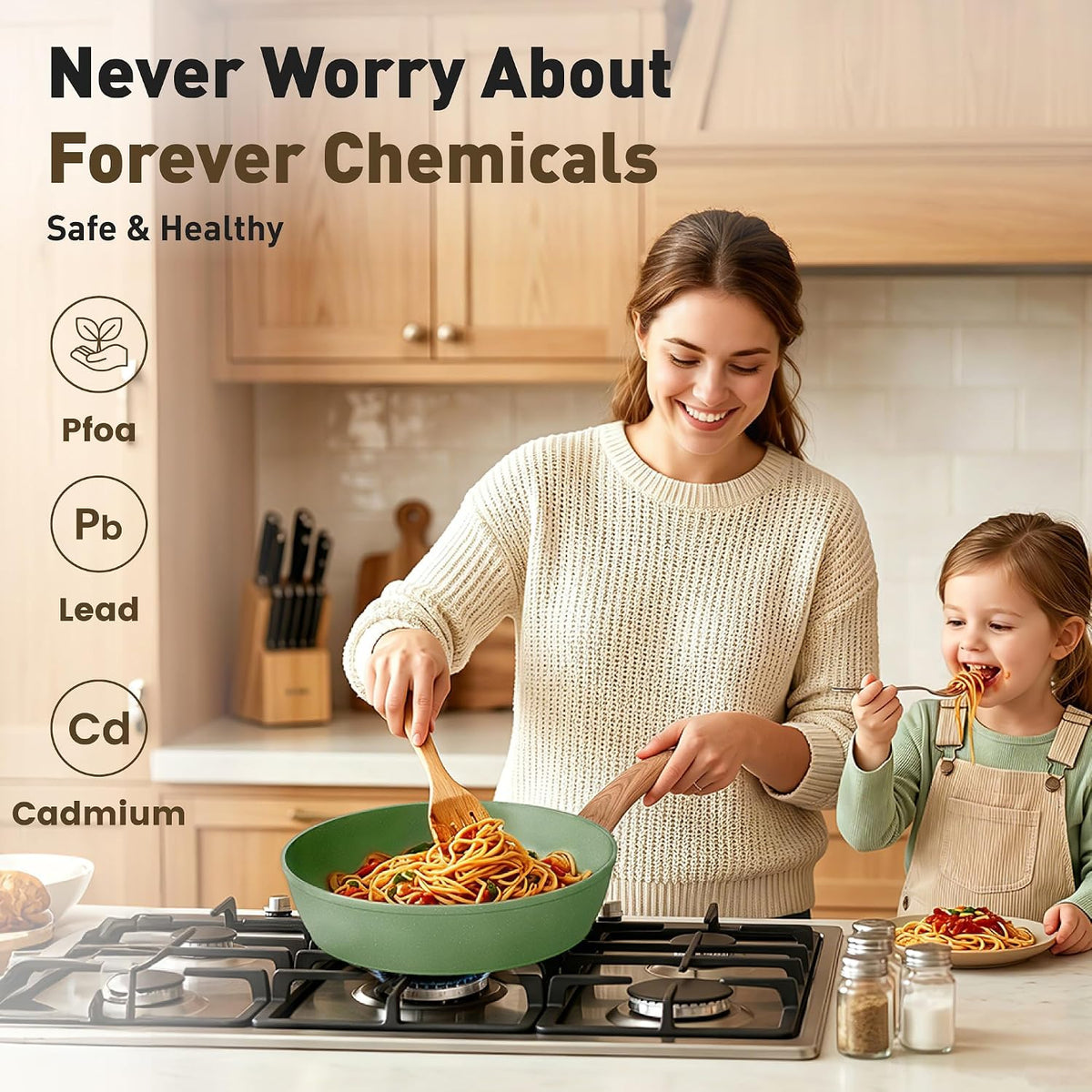 30 Piece Pots and Pans Set, Kitchen Cookware Sets Non Stick